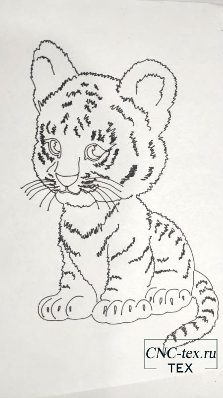 Рисунок тигренка на плоттере. 