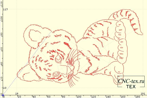 Для начала попробовал нарисовать вот такого тигренка, которого рисовал в прошлый раз.